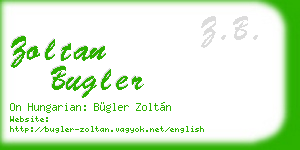 zoltan bugler business card