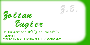 zoltan bugler business card